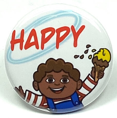 Happy Boy Pin Button African American Boy Inspirational Backpack Pin for Boys