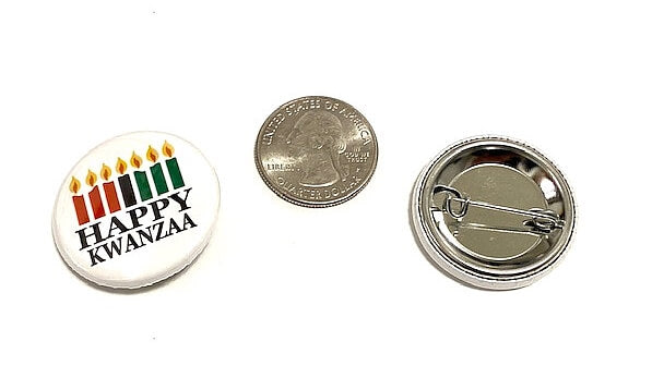 Celebrate Kwanzaa Pinback Button Holiday Pins Educational Inpirational Festive