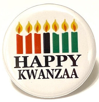 Celebrate Kwanzaa Pinback Button Holiday Pins Educational Inpirational Festive