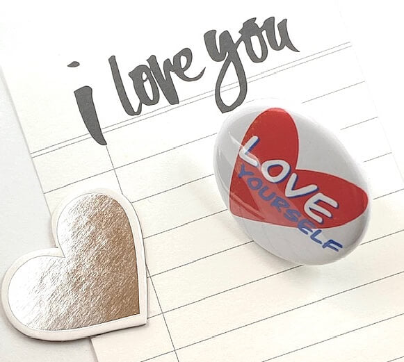 Love Yourself pin button badge