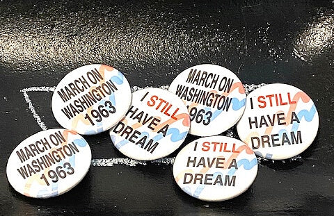 March on Washington American History Pinback Button Set of 2 Educational Pinback Buttons Black History
