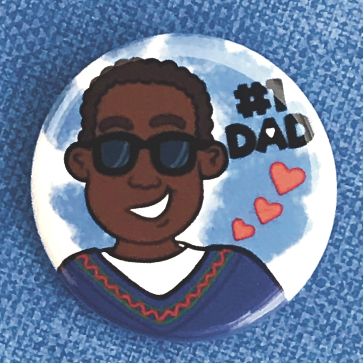 Dad Buttons Father’s Day Birthday Gift No. 1 Dad Pin button – Jaden's Freedom Art