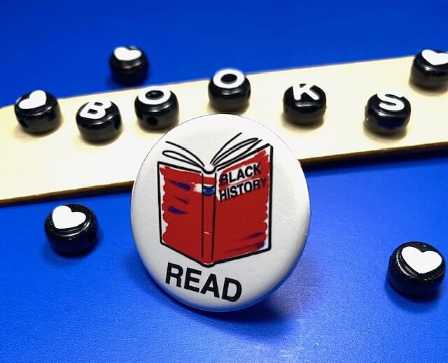 READ A BOOK for Book Lovers pin button