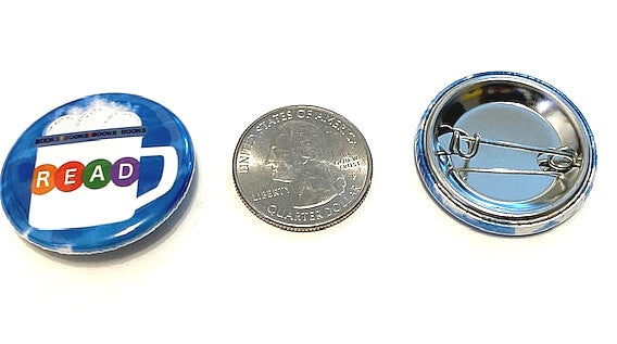 Reading for book lovers pinback button