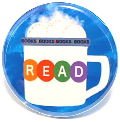 Reading for book lovers pinback button