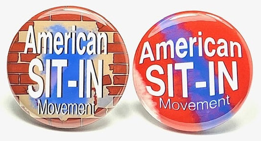 Sit-In Movement Black History Pin Button set of 2 Educational Pin Button School American History
