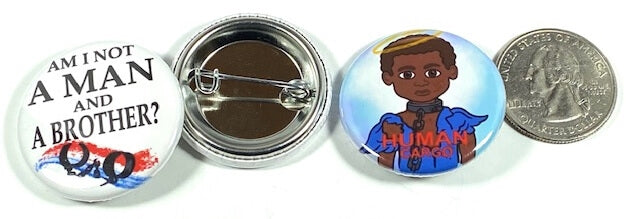 Transatlantic Slave Trade Black History Set of 2 Pinbacks Educational Pins Black Empowerment