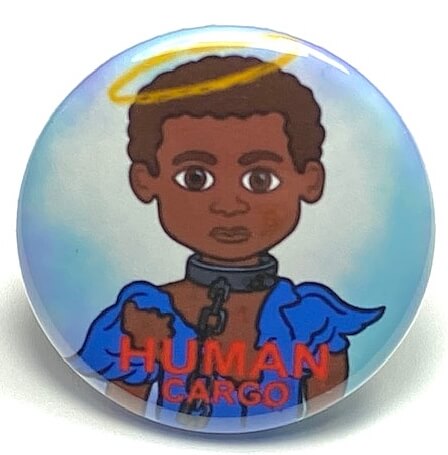 Transatlantic Slave Trade Black History Set of 2 Pinbacks Educational Pins Black Empowerment