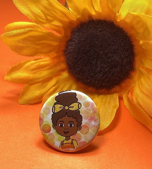 Smart Girl Inspirational School Backpack Pinbutton Female Empowerment African American Girl Accessory