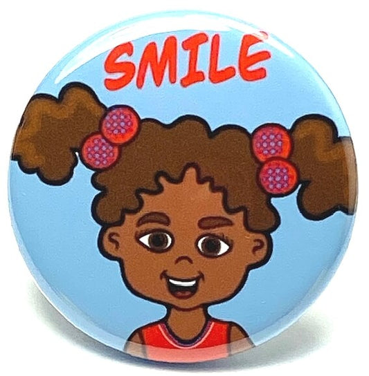 Smile Motivational Inspirational Pinback Button for Kids