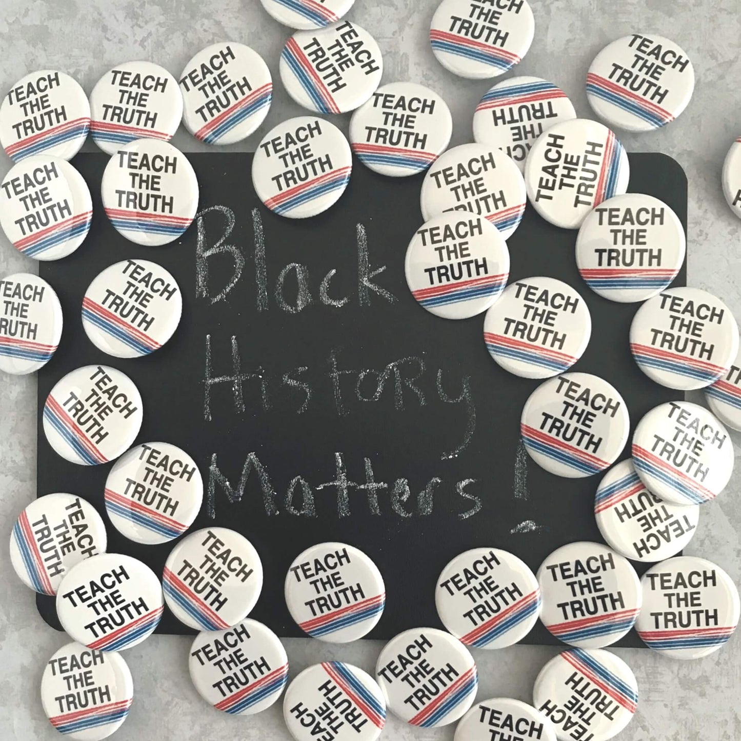 Teach The Truth About Black History 1.25 inch Pin Button Educational School Supplies Our History Matters