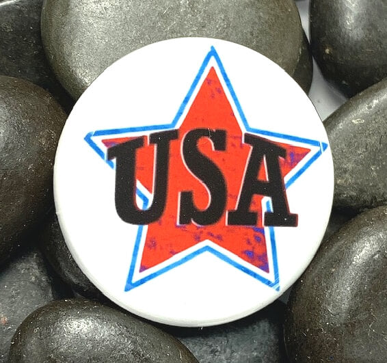 USA American Pride Patriot pin button