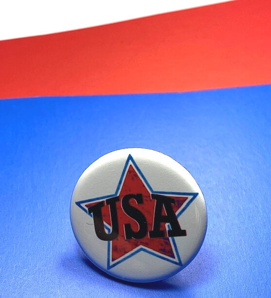 USA American Pride Patriot pin button