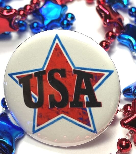 USA American Pride Patriot pin button
