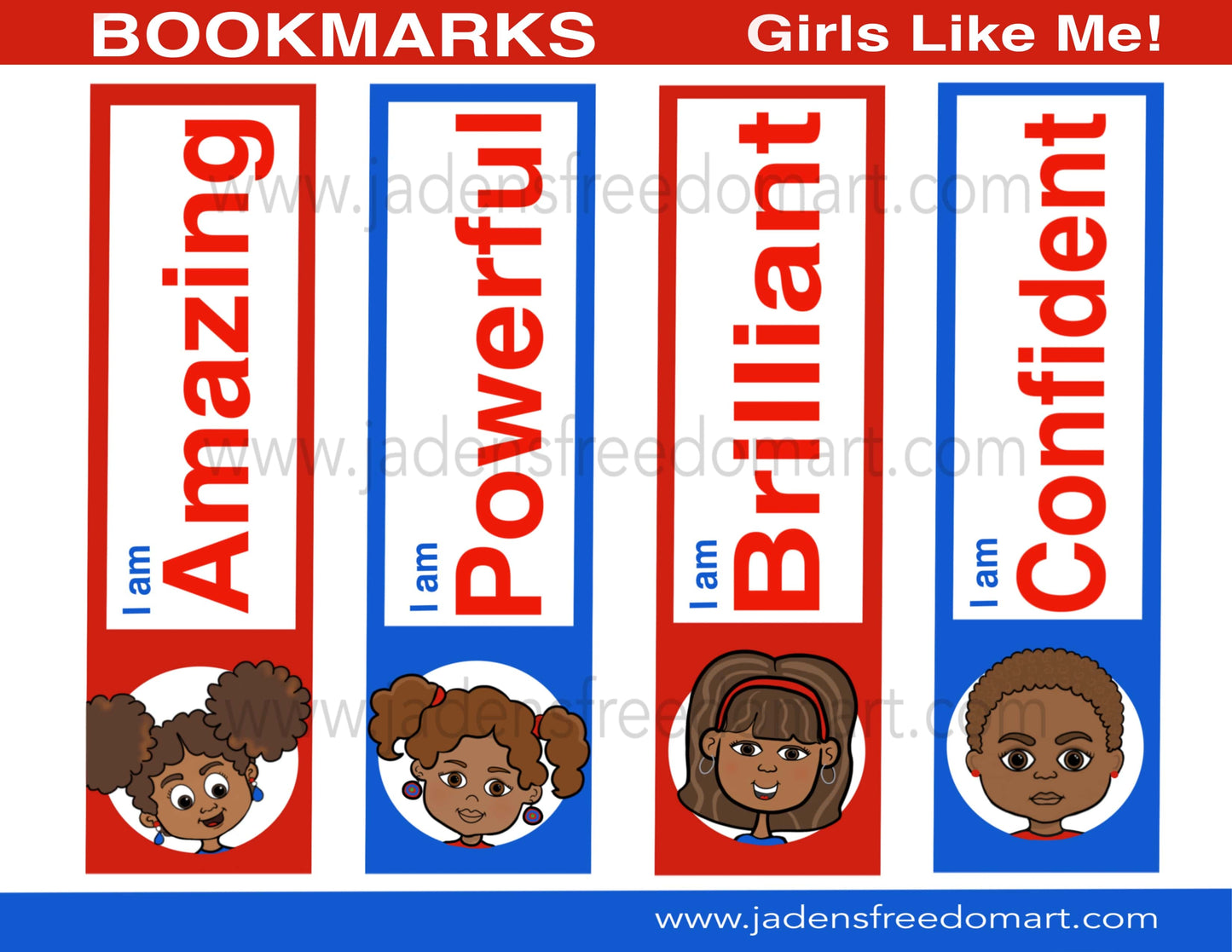 Bookmark Printable African American Girls Empowerment