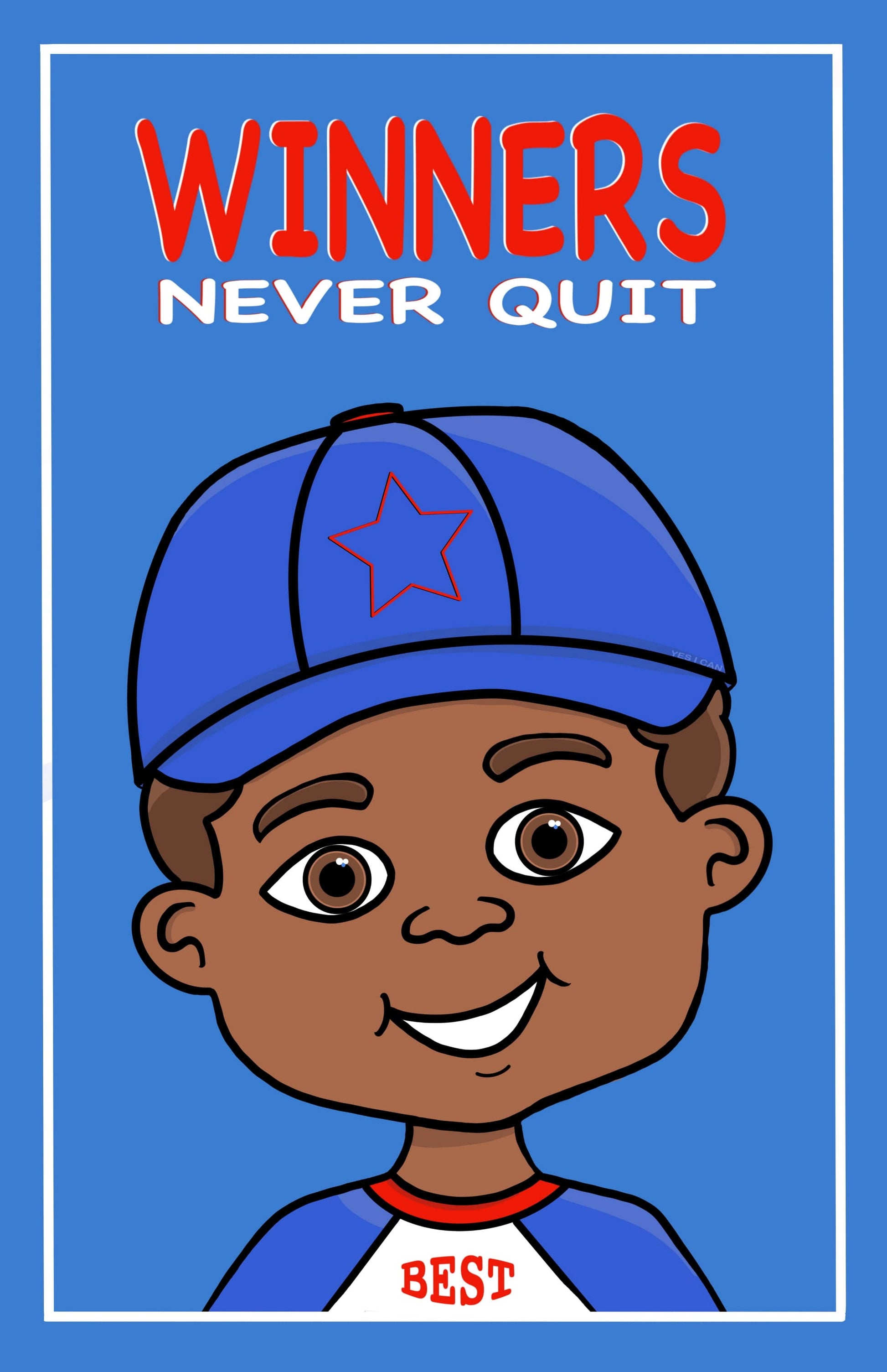 African American Cartoon Boy Motivational Image
