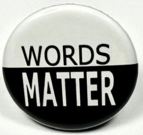 words matter pin button